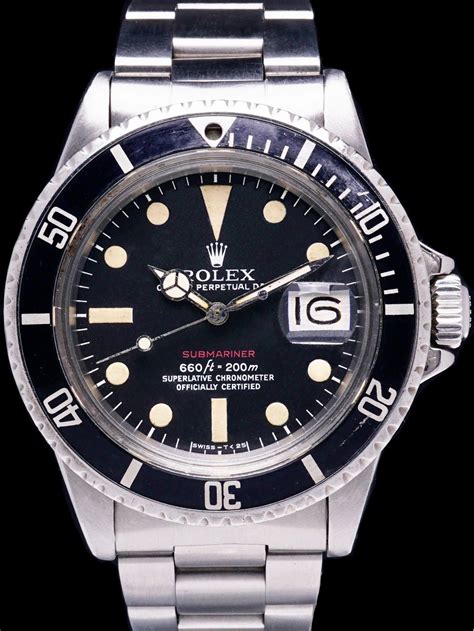 1970 rolex red submariner reference 1680